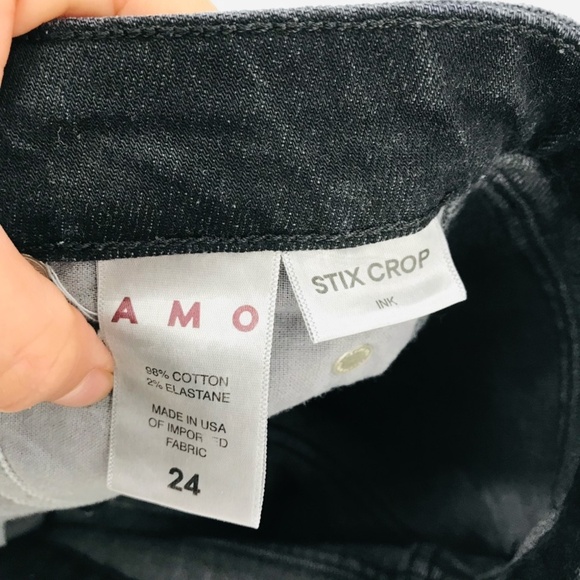 Amo Low Rise Skinny Jeans Black Size 24 - Picture 5 of 11
